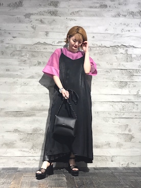 「透けトップス」｜「アイテム（その他）」を使った、はるこ_HAREさん（レディース・152cm）の夏コーディネート