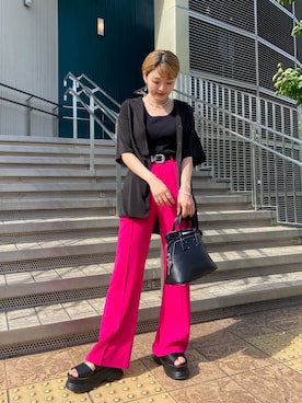 「マルジェラ」｜「アイテム（その他）」を使った、はるこ_HAREさん（レディース・152cm）の春コーディネート