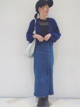 「フェザー」｜「アイテム（キャップ）」を使った、nakata さん（レディース・163cm）の秋コーディネート