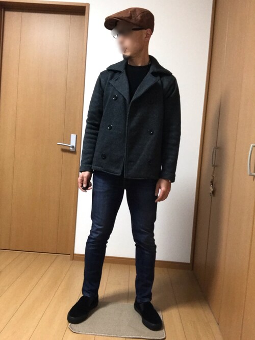 しまむら シマムラ のピーコートを使ったメンズ人気ファッションコーディネート Sciaky