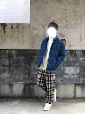 「EDWIN（エドウィン）のアイテム（ダウンジャケット/コート）」を使った、Ken  さん（メンズ・178cm）の冬コーディネート