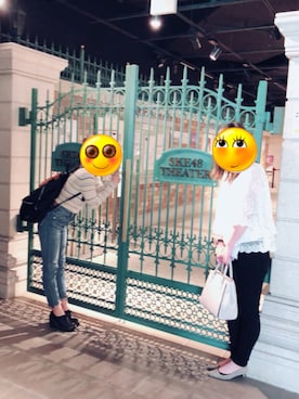 「PORTER（ポーター）の【PORTER】リュックサック/TANKER（バックパック/リュック、ブラック系）」を使った、Sakuraさん（レディース・153cm）の夏コーディネート