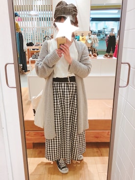 「ミックスコーデ」｜「アイテム（キャップ）」を使った、hugmayuさん（レディース・152cm）の春コーディネート