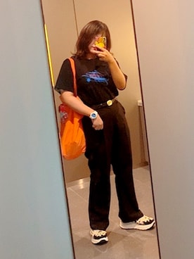 「エクストララージ」｜「アイテム（スラックス）」を使った、ひみさん（レディース・163cm）の春コーディネート