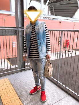 「DOWBL（ダブル）のアイテム（パンツ）」を使った、Tさん（メンズ・172cm）の春コーディネート