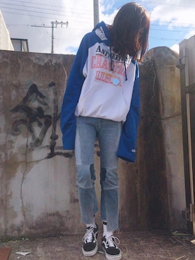 「VETEMENTS（ヴェトモン）のアイテム（ネックレス、シルバー系）」を使った、Rinoさん（レディース・168cm）の冬コーディネート