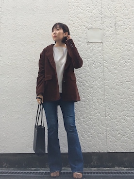 「cheap monday」｜「アイテム（ジャケット/アウター）」を使った、Rinoさん（レディース・168cm）の秋コーディネート