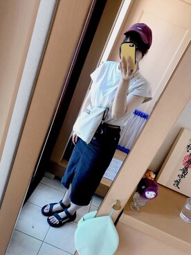 「RIPNDIP（リップンディップ）のアイテム（帽子）」を使った、Honnu◎さん（レディース・169cm）の秋コーディネート