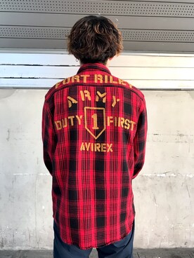 「チェック柄に恋してる」｜「アイテム（カーゴパンツ）」を使った、Syunさん（メンズ・165cm）の秋コーディネート