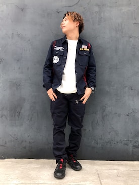 「AVIREXMILITARYCAMP」｜Syunさん（メンズ・165cm）の秋コーディネート