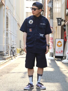「コロナに負けない」｜「アイテム（キャップ）」を使った、Syunさん（メンズ・165cm）の春コーディネート