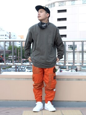 「AVIREX（アヴィレックス）のアイテム（その他）」を使った、Syunさん（メンズ・165cm）の秋コーディネート
