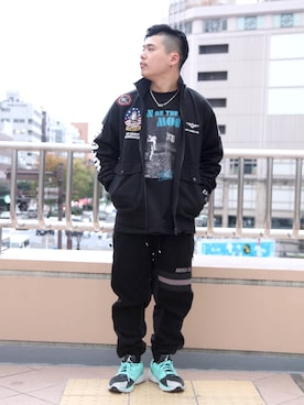 「スタッフセンバツ」｜「アイテム（ジャージ）」を使った、Syunさん（メンズ・165cm）の秋コーディネート