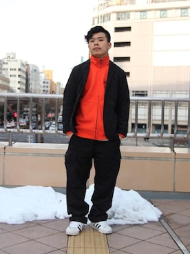 「スタッフセンバツ」｜「アイテム（ジャージ）」を使った、Syunさん（メンズ・165cm）の冬コーディネート