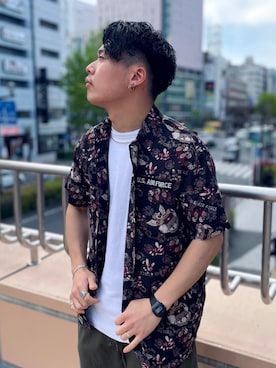 「AVIREX（アヴィレックス）のリラックス イージーパンツ/RELAX EASY PANTS/アヴィレックス/AVIREX（その他パンツ）」を使った、Syunさん（メンズ・165cm）の春コーディネート