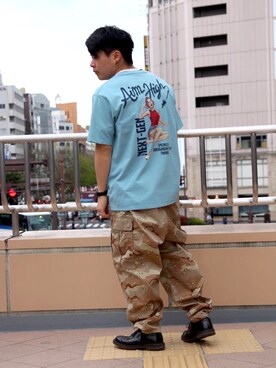 AVIREX 仙台｜Syun使用「AVIREX（【TYPE BLUE】アイム ハイ Tシャツ / AIM HIGH T-SHIRT）」的時尚穿搭