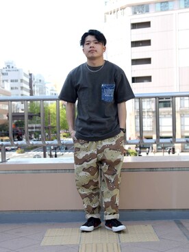 「AVIREX（アヴィレックス）のリラックス イージーパンツ/RELAX EASY PANTS/アヴィレックス/AVIREX（その他パンツ）」を使った、Syunさん（メンズ・165cm）の春コーディネート