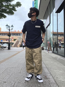 「アイテム（マスク、ブラック系）」を使った、Syunさん（メンズ・165cm）の夏コーディネート