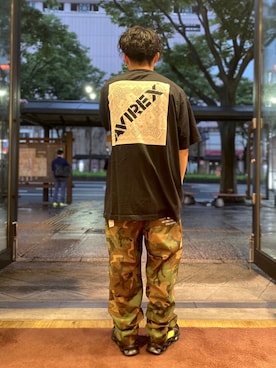 「AVIREX（アヴィレックス）のリラックス イージーパンツ/RELAX EASY PANTS/アヴィレックス/AVIREX（その他パンツ）」を使った、Syunさん（メンズ・165cm）の夏コーディネート