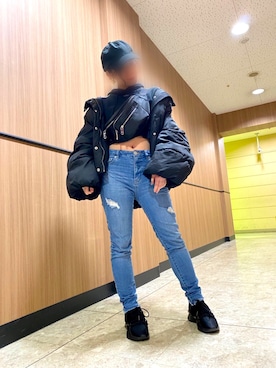 「apres jour（アプレジュール）のアイテム（ダウンジャケット/コート）」を使った、a♡yuさん（レディース・153cm）の春コーディネート