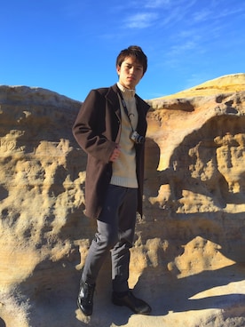 「usedのアイテム（ジャケット/アウター、その他）」を使った、🅱enさん（メンズ・176cm）の冬コーディネート