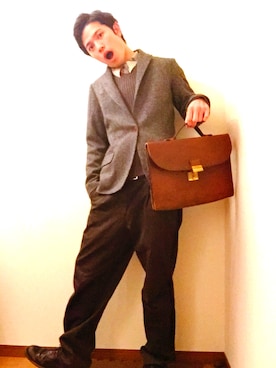 「Abercrombie&Fitch（アバークロンビーアンドフィッチ）のアイテム（ニット/セーター）」を使った、🅱enさん（メンズ・176cm）の冬コーディネート