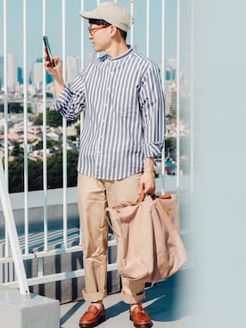 「SUOLO（スオーロ）のアイテム」を使った、kurashinoiyashiさん（メンズ・160cm）の夏コーディネート