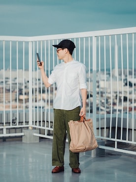 「SUOLO（スオーロ）のアイテム」を使った、kurashinoiyashiさん（メンズ・160cm）の夏コーディネート