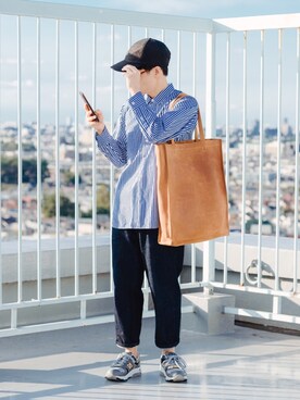 「BEAMS（ビームス）のBEAMS / 6パネル キャップ（キャップ）」を使った、kurashinoiyashiさん（メンズ・160cm）の秋コーディネート