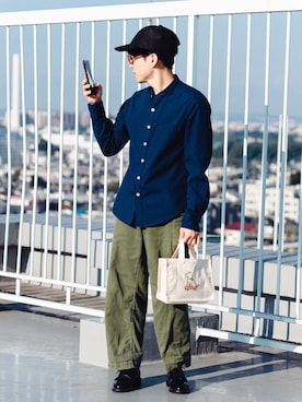 「BEAMS（ビームス）のBEAMS / 6パネル キャップ（キャップ）」を使った、kurashinoiyashiさん（メンズ・160cm）の秋コーディネート