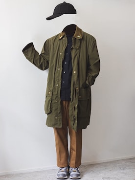 「SHIPS（シップス）のアイテム（ステンカラーコート）」を使った、kurashinoiyashiさん（メンズ・160cm）の春コーディネート