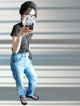 「antiqua」｜「アイテム（ハンチング/ベレー帽）」を使った、M★★★さん（レディース・156cm）の春コーディネート