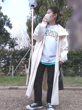 「CANAL JEAN（キャナルジーン）のアイテム（その他アウター）」を使った、M★★★さん（レディース・156cm）の春コーディネート