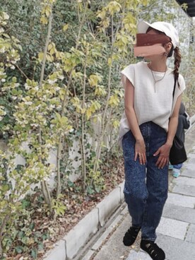 「キャップ女子」｜M★★★さん（レディース・156cm）の春コーディネート