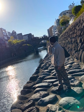 「RVCA（ルーカ）のアイテム（帽子）」を使った、zoedesuさん（メンズ・170cm）の冬コーディネート