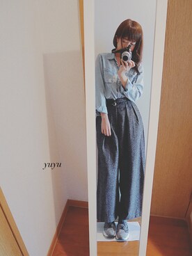 「Reebok（リーボック）のReebok INSTAPUMP FURY TECH【SP】（スニーカー、グレー系）」を使った、yu-yuさん（レディース）の夏コーディネート