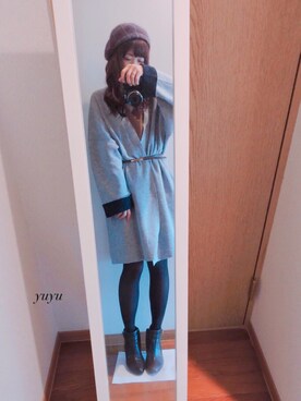 「JEANASIS（ジーナシス）のアイテム（ノーカラージャケット）」を使った、yu-yuさん（レディース・162cm）の秋コーディネート