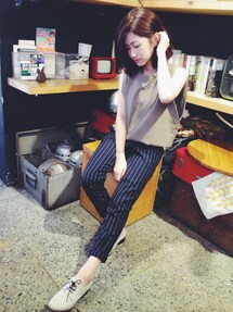 ONCE UPON A TIME | 下襬內縮雪紡背心(タンクトップ)