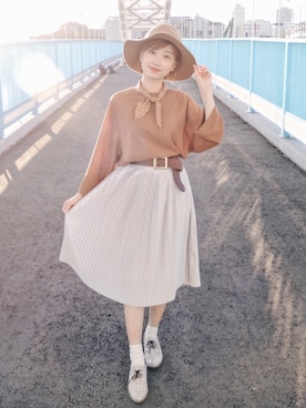 「MEIER.Q（マイヤーキュー）のアイテム（帽子）」を使った、如如RuRuさん（レディース・152cm）の冬コーディネート