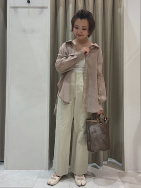 「羽織りシャツ」｜「アイテム（その他）」を使った、ｳ ｯ ﾃﾞｨさん（レディース・153cm）の春コーディネート