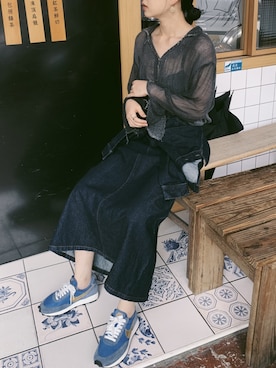 「BEAMS（ビームス）のアイテム（イヤリング）」を使った、Kaiさん（レディース・155cm）の夏コーディネート