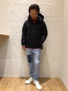 「NANGA（ナンガ）のアイテム（ダウンジャケット/コート）」を使った、ニコルさん（メンズ・170cm）の秋コーディネート