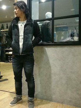 「HIDEAWAYS NICOLE（ハイダウェイニコル）のアイテム」を使った、ニコルさん（メンズ・170cm）の秋コーディネート