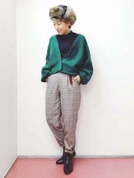 「179/WG（イチナナキュウダブルジー）のアイテム（帽子）」を使った、ニコルさん（レディース・164cm）の秋コーディネート