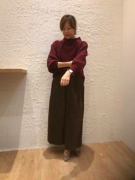 「Grand PARK（グランドパーク）のアイテム」を使った、ニコルさん（レディース・164cm）の秋コーディネート