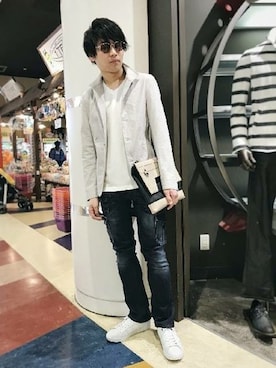 「HIDEAWAYS NICOLE（ハイダウェイニコル）のアイテム」を使った、ニコルさん（メンズ・175cm）の春コーディネート