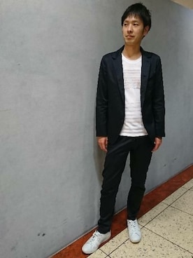 「mobus（モーブス）のアイテム」を使った、ニコルさん（メンズ・178cm）の春コーディネート