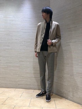 「MONSIEUR NICOLE（ムッシュニコル）のアイテム」を使った、ニコルさん（メンズ・180cm）の秋コーディネート