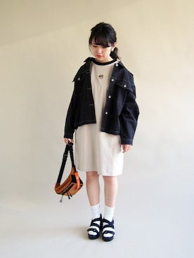 「179/WG（イチナナキュウダブルジー）のアイテム（その他アウター）」を使った、ニコルさん（レディース・157cm）の春コーディネート