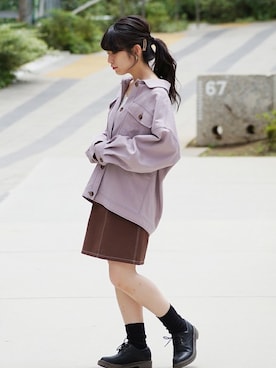 「179/WG（イチナナキュウダブルジー）のアイテム（ブルゾン）」を使った、ニコルさん（レディース・164cm）の夏コーディネート